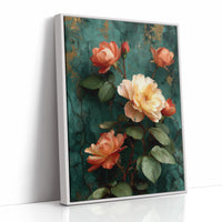 Roses Against the Weathered Wall