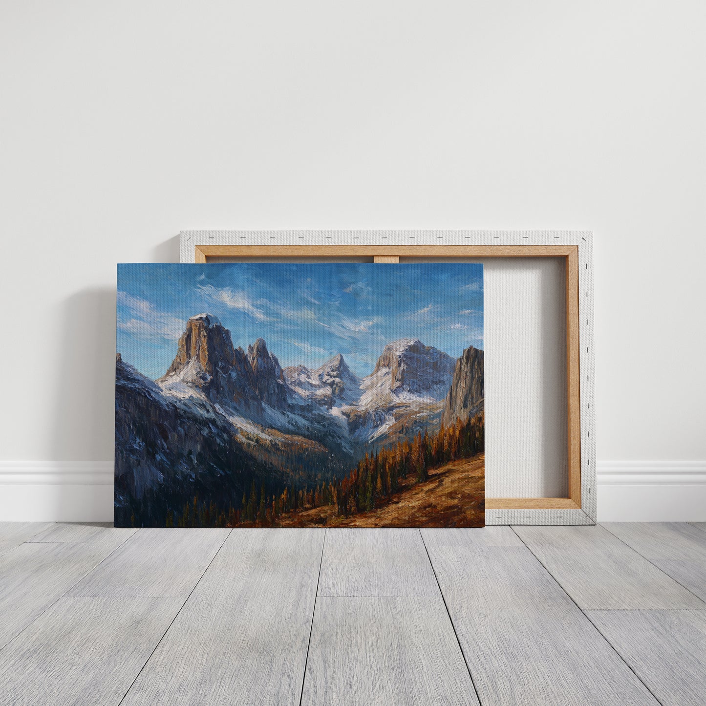 Autumn Pines Meet Winter Peaks