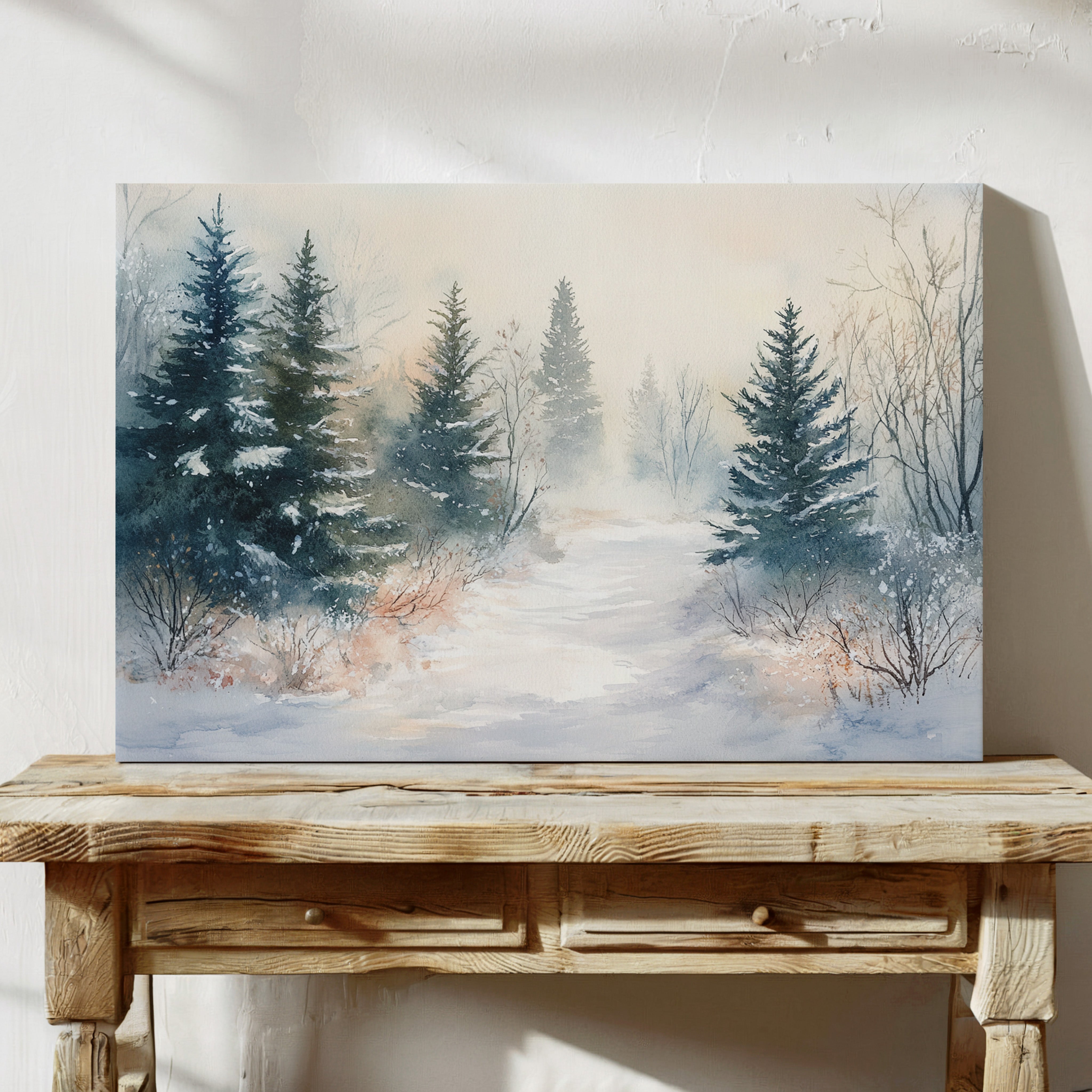 Snow Softens The Forest Path