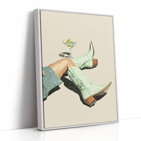Sipping Sunshine in Stitched Boots