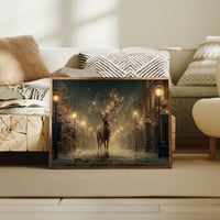 Starlit Stag Walks Victorian Streets