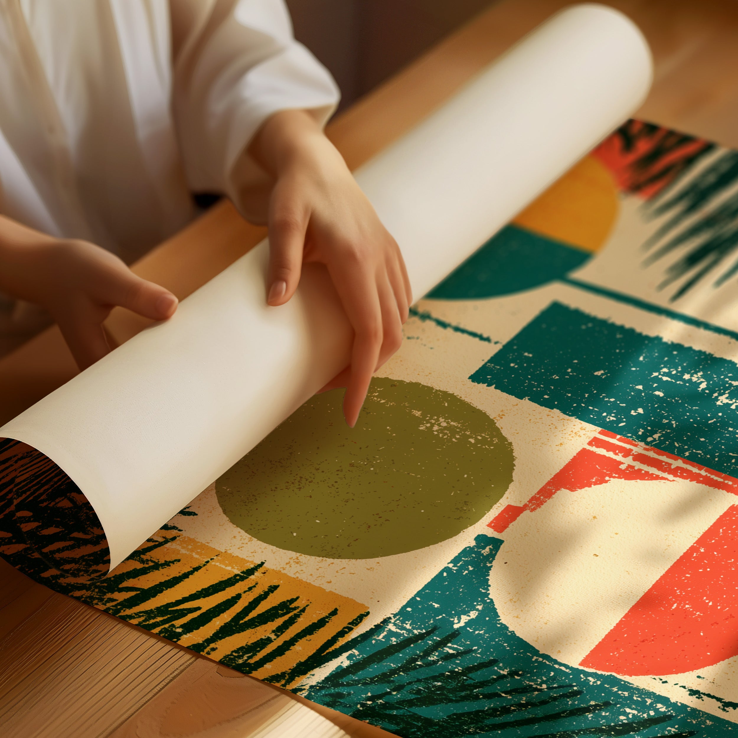 Retro Ornaments in Block Print