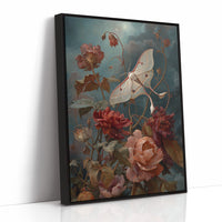 Moth Among Twilight Blooms