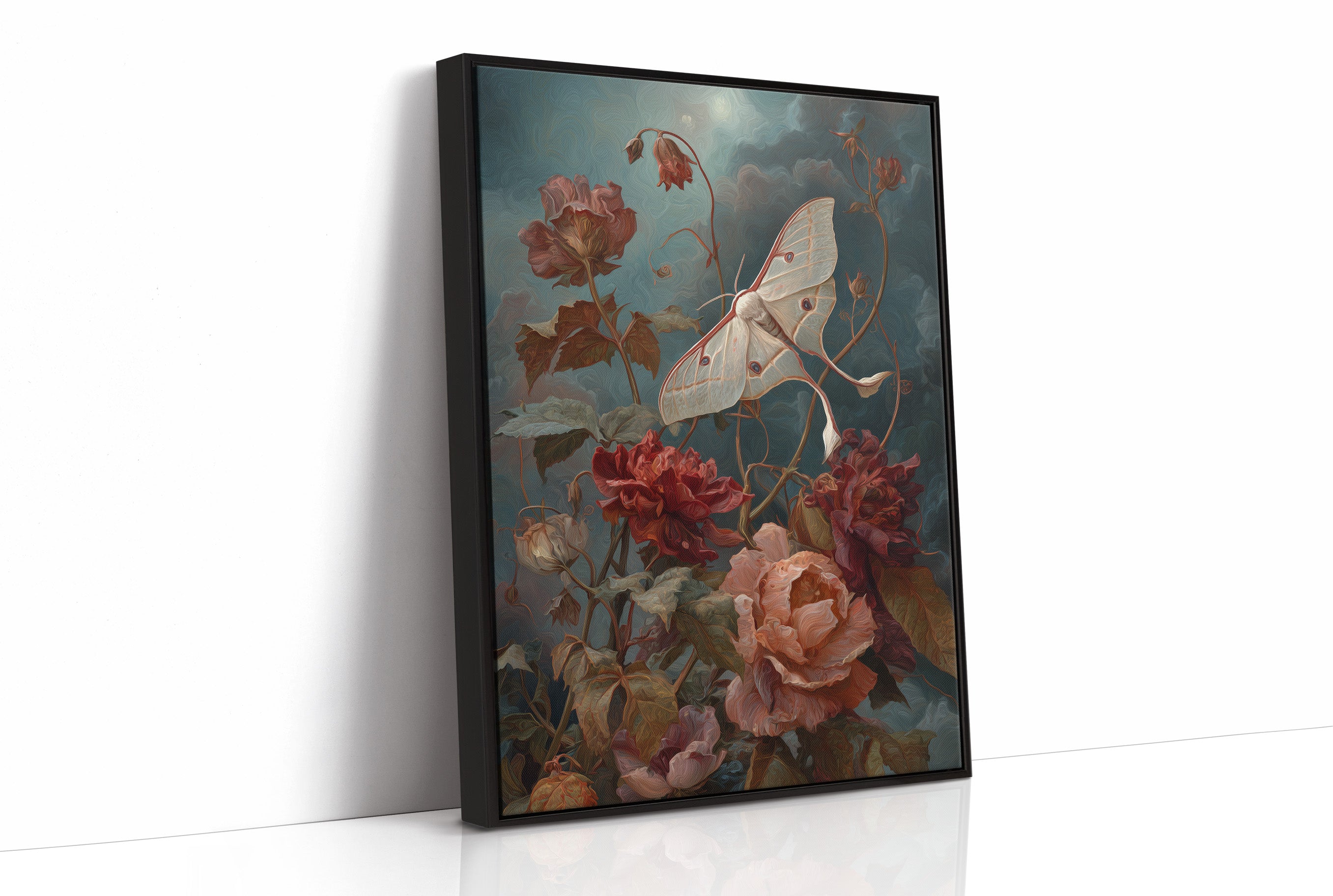 Moth Among Twilight Blooms