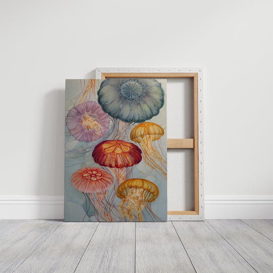 Pastel Medusas Dance Through Currents