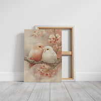 Love Birds Among Cherry Blossoms