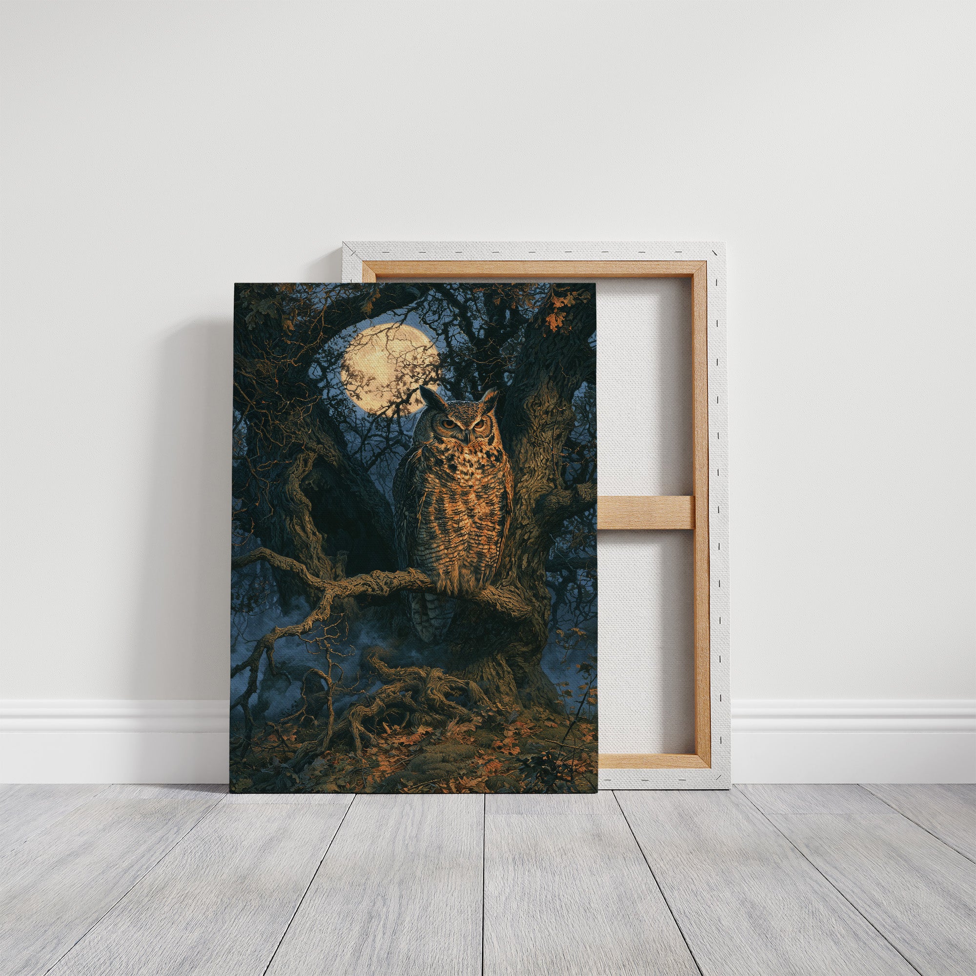 Great Horned Owl By Moonlight