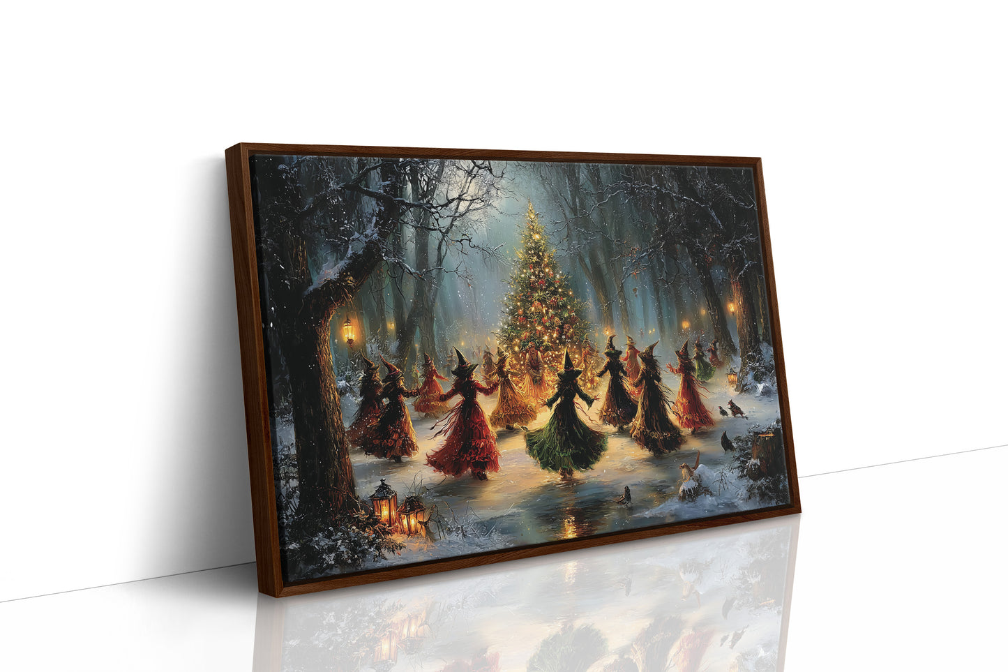 Witches Dancing Around the Forest Tree