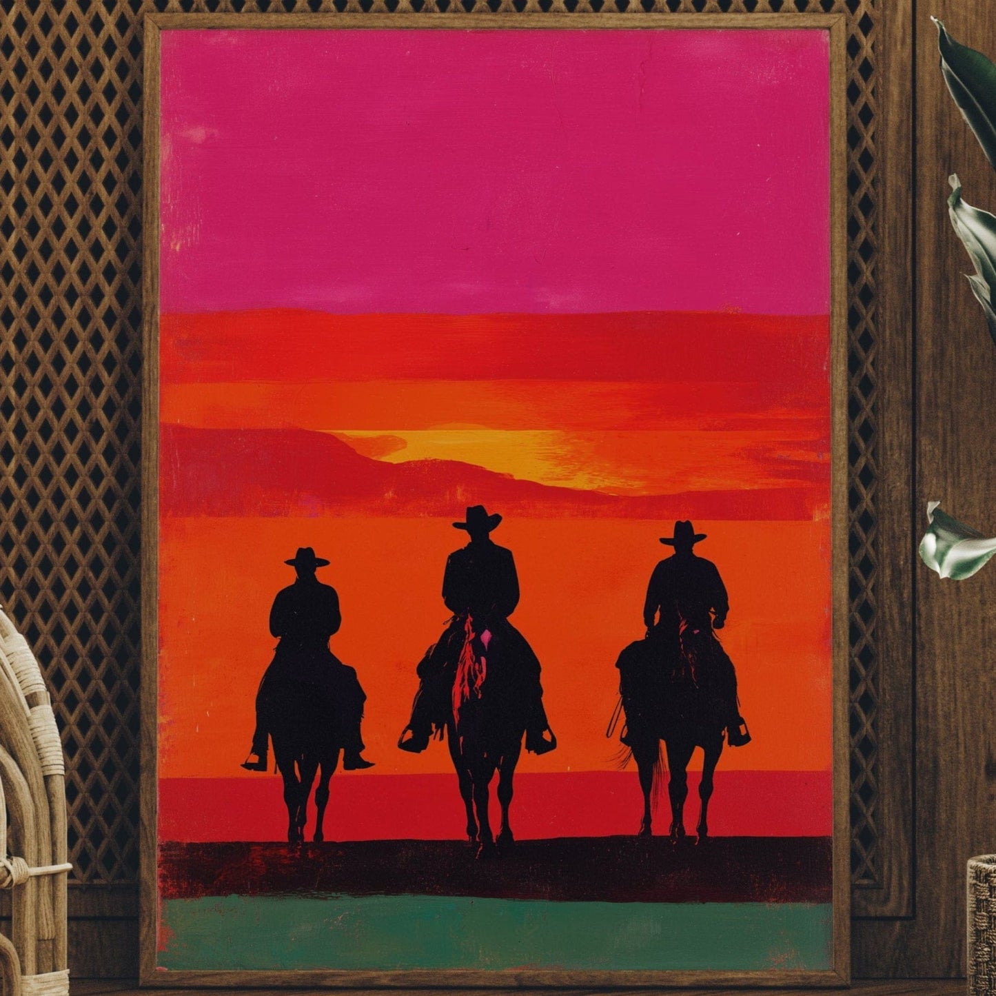 Sunset Calls Three Riders Home