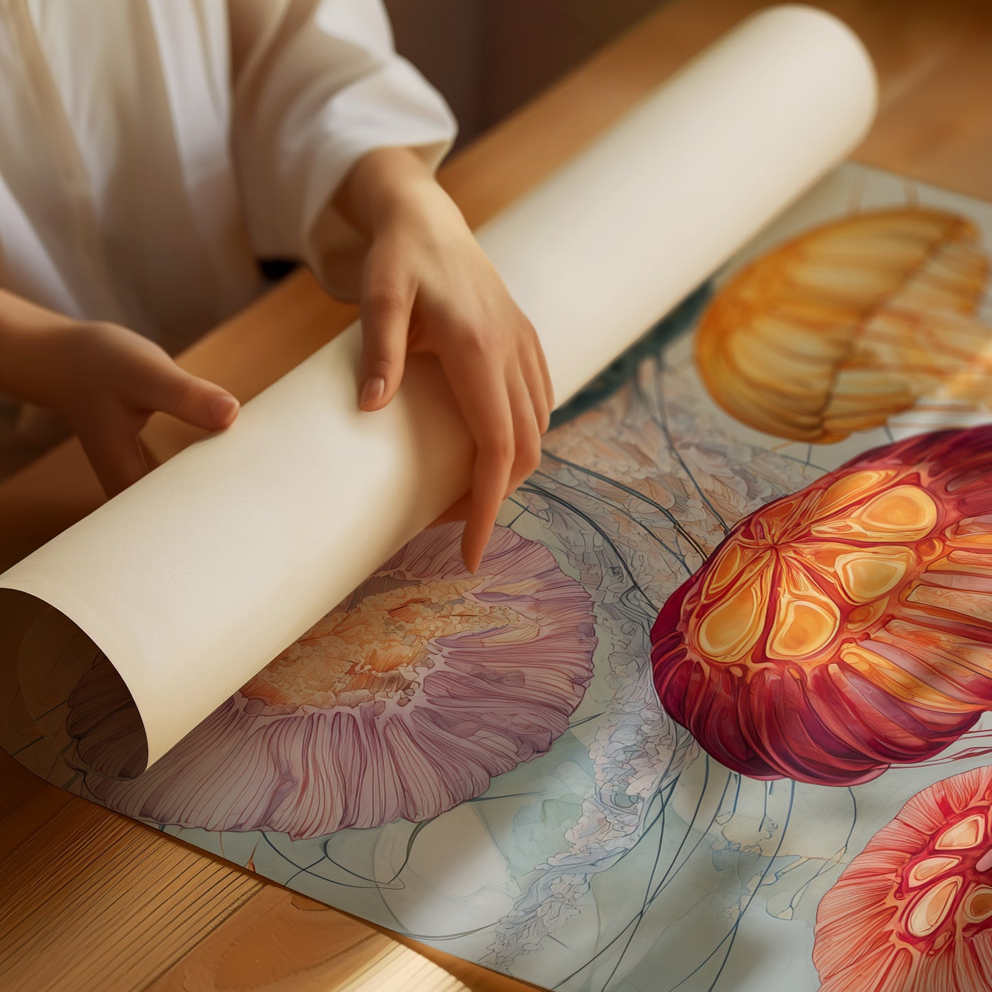 Pastel Medusas Dance Through Currents