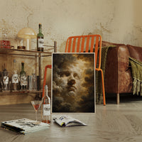 A Face Amongst Golden Clouds