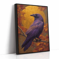 Purple Sentinel Against Autumn Moon