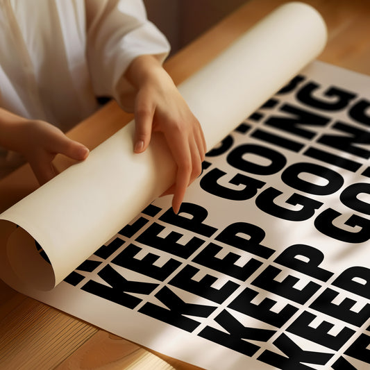 Keep Going Bold Repeat Typography