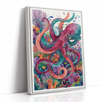 Reef Royalty: Watercolor Octopus Study
