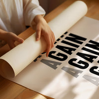 Again And Again Gain Typography