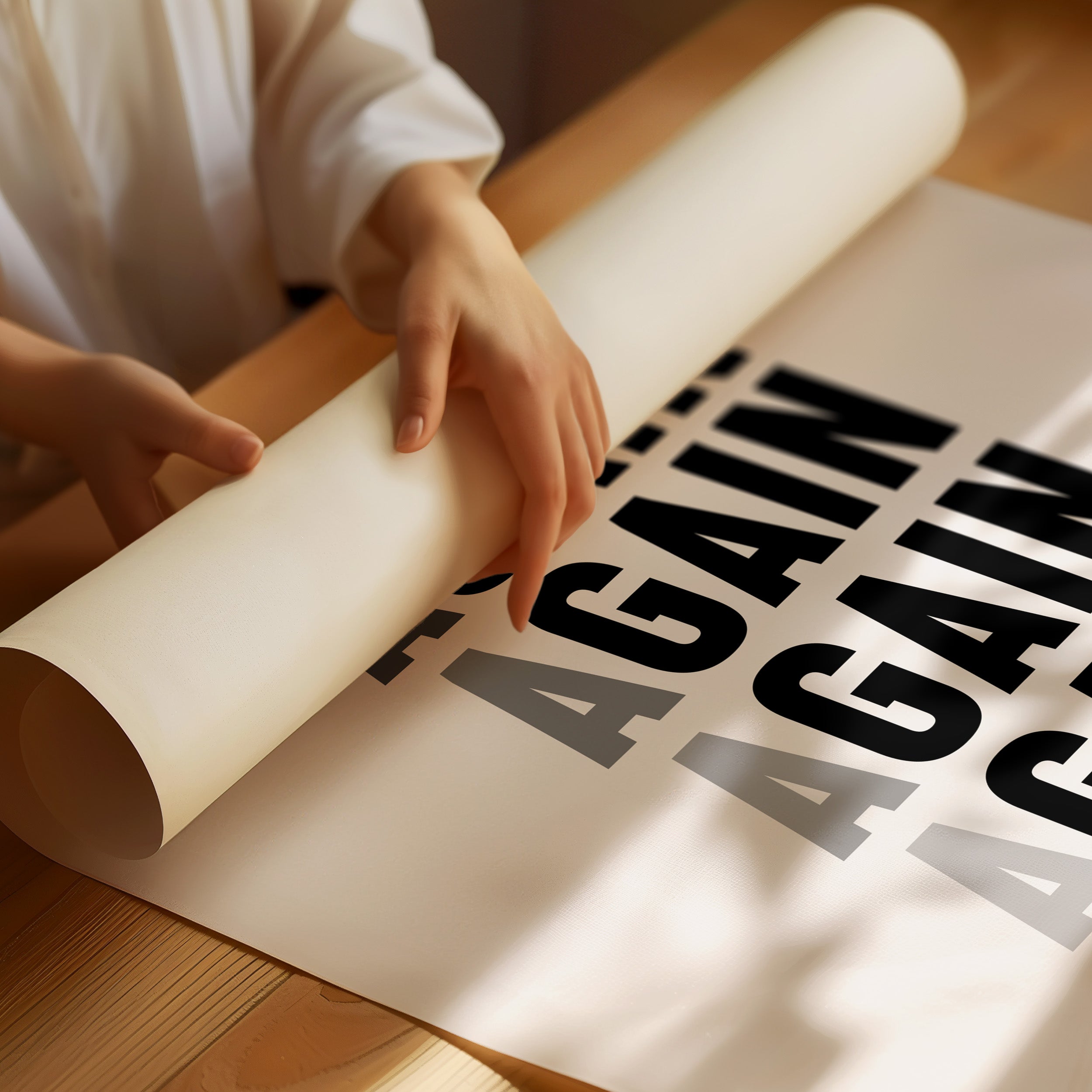 Again And Again Gain Typography