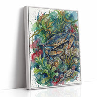 Tide Pool Guardian: Watercolor Blue Crab