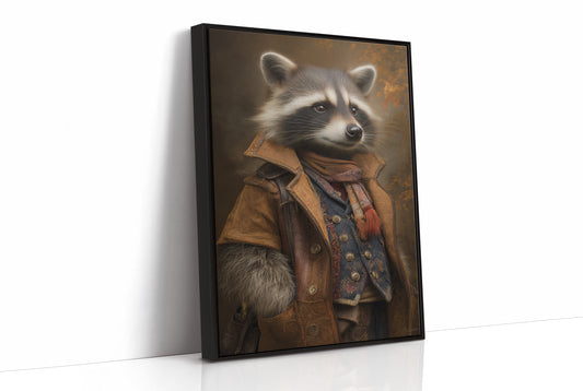 Noble Raccoon In Vintage Attire
