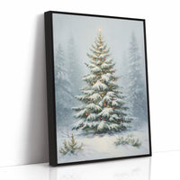 Snow Dusted Evergreen Keeps Watch