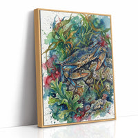Tide Pool Guardian: Watercolor Blue Crab