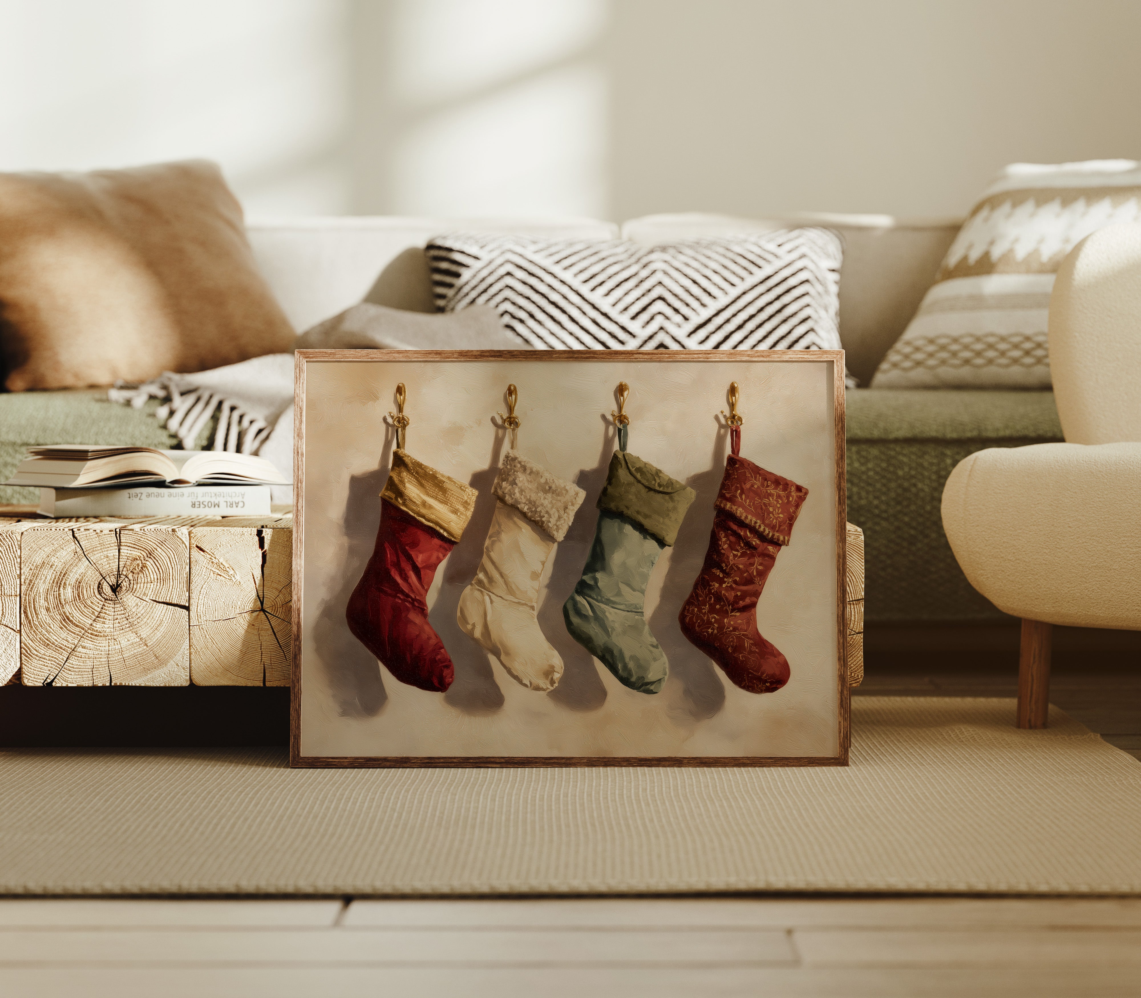 Stockings Frame December's Gentle Light