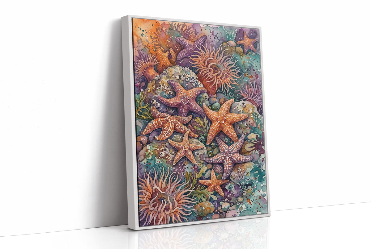 Starfish Cluster: Watercolor Tide Pool Study