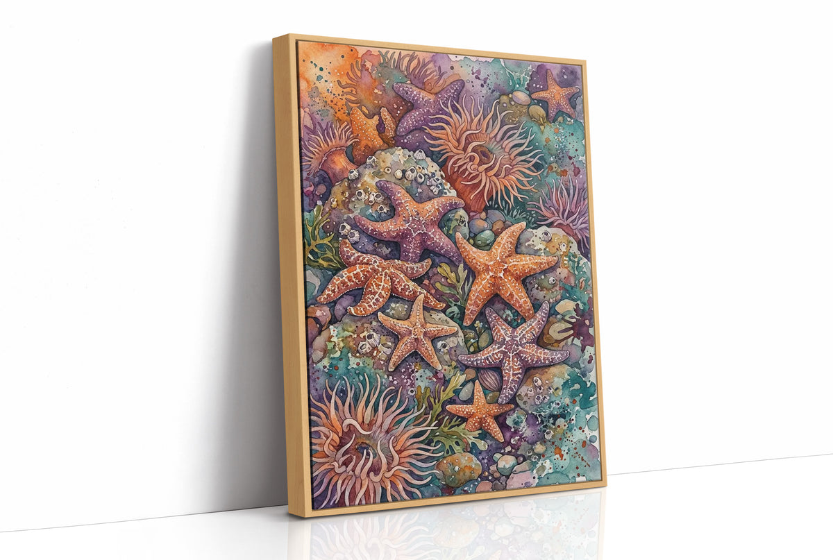 Starfish Cluster: Watercolor Tide Pool Study