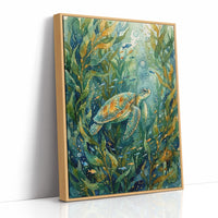 Kelp Forest Wanderer: Watercolor Sea Turtle