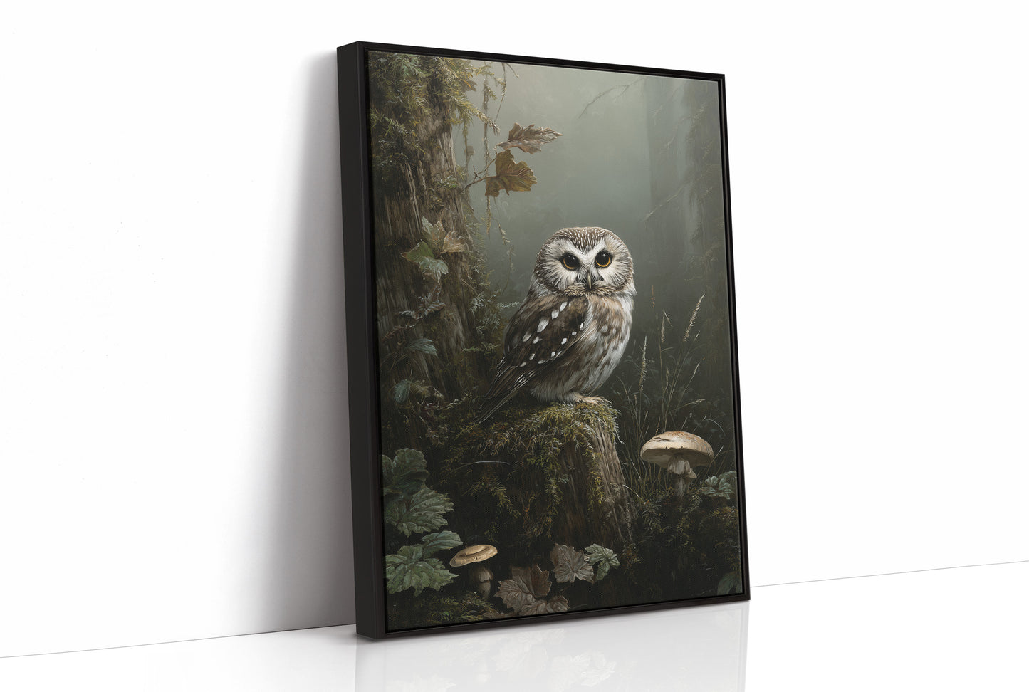 Woodland Sage On Misty Perch