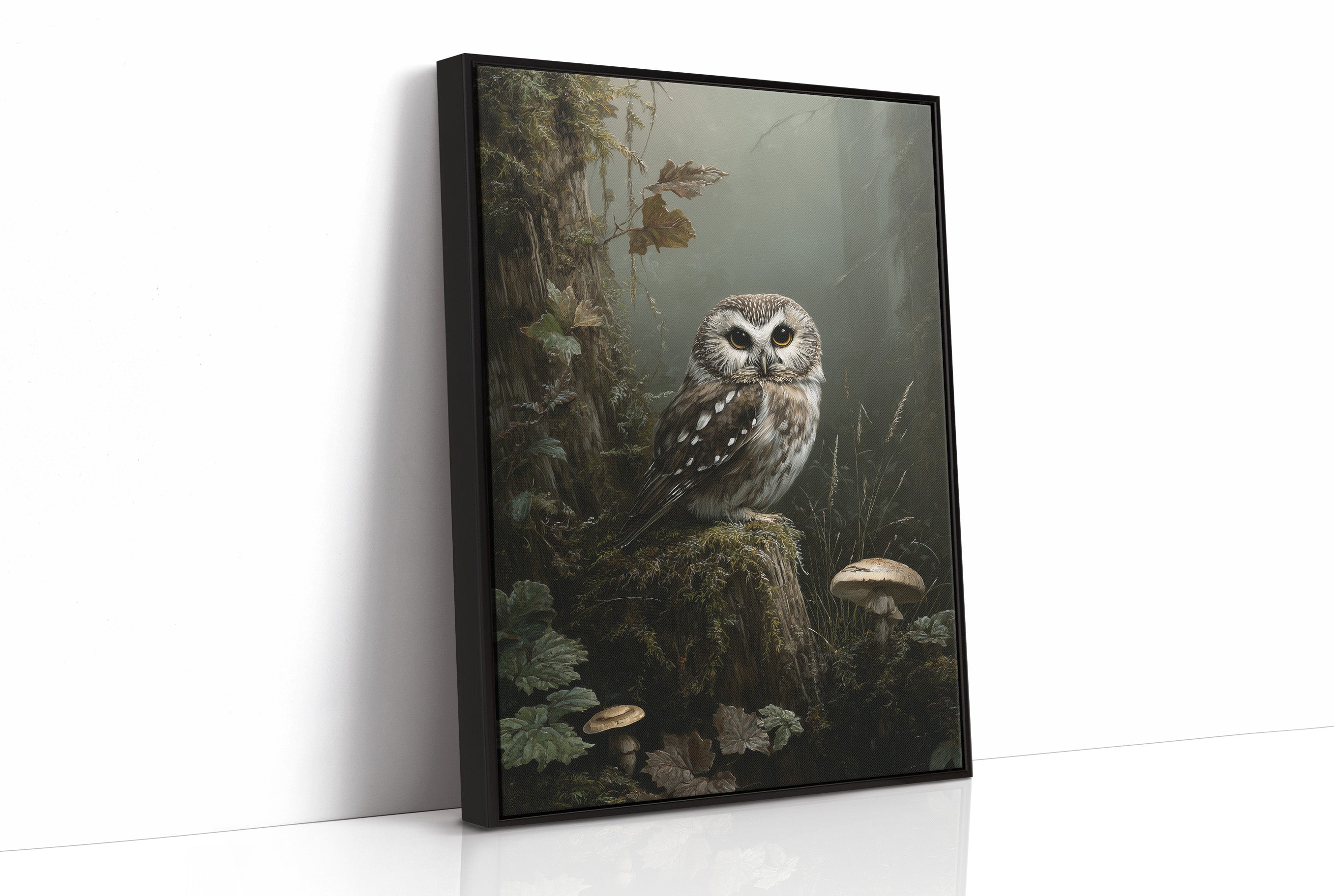 Woodland Sage On Misty Perch