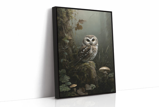 Woodland Sage On Misty Perch