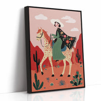 Spotted Horse Rides Through Coral Canyons