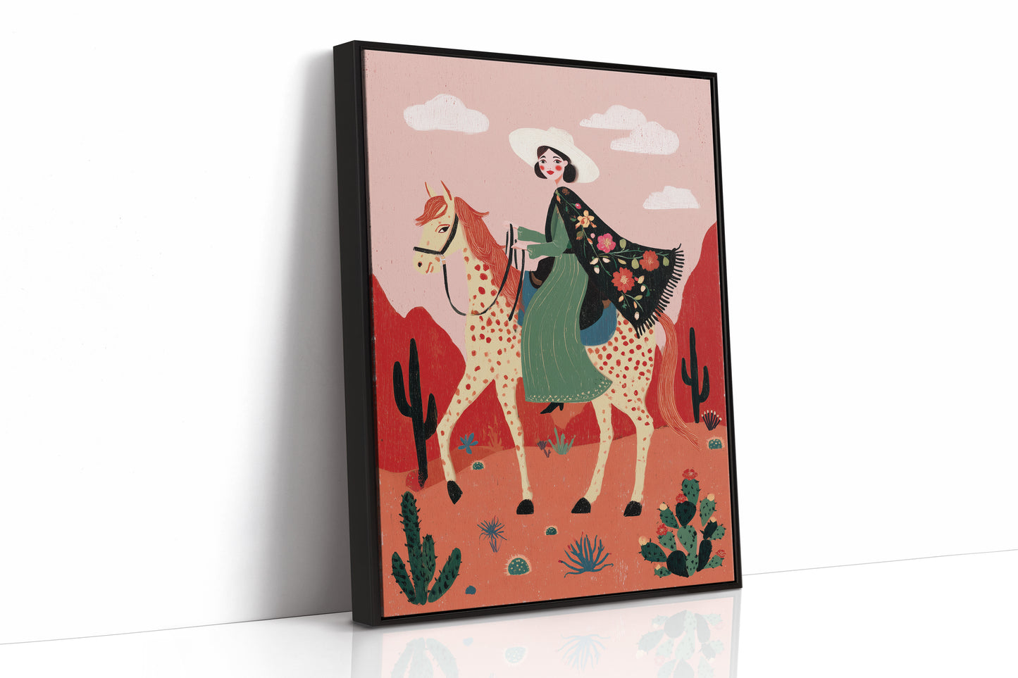 Spotted Horse Rides Through Coral Canyons