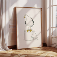 Seagull on a Toilet Roll