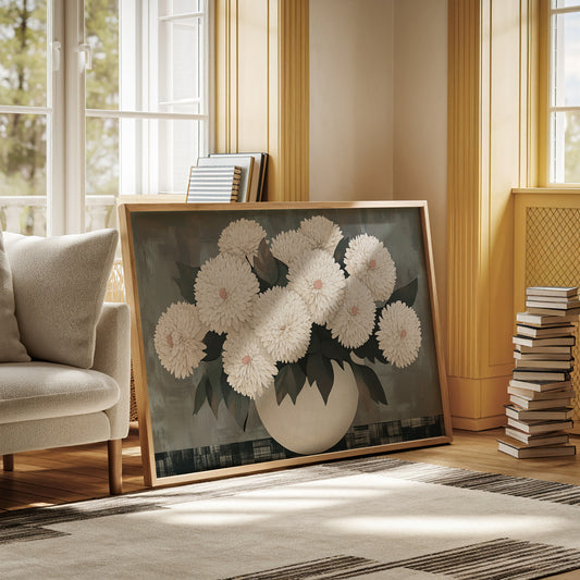 White Chrysanthemums Find Quiet Grace