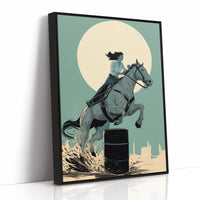 Moonlit Barrel Racing Through Time