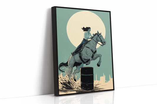 Moonlit Barrel Racing Through Time