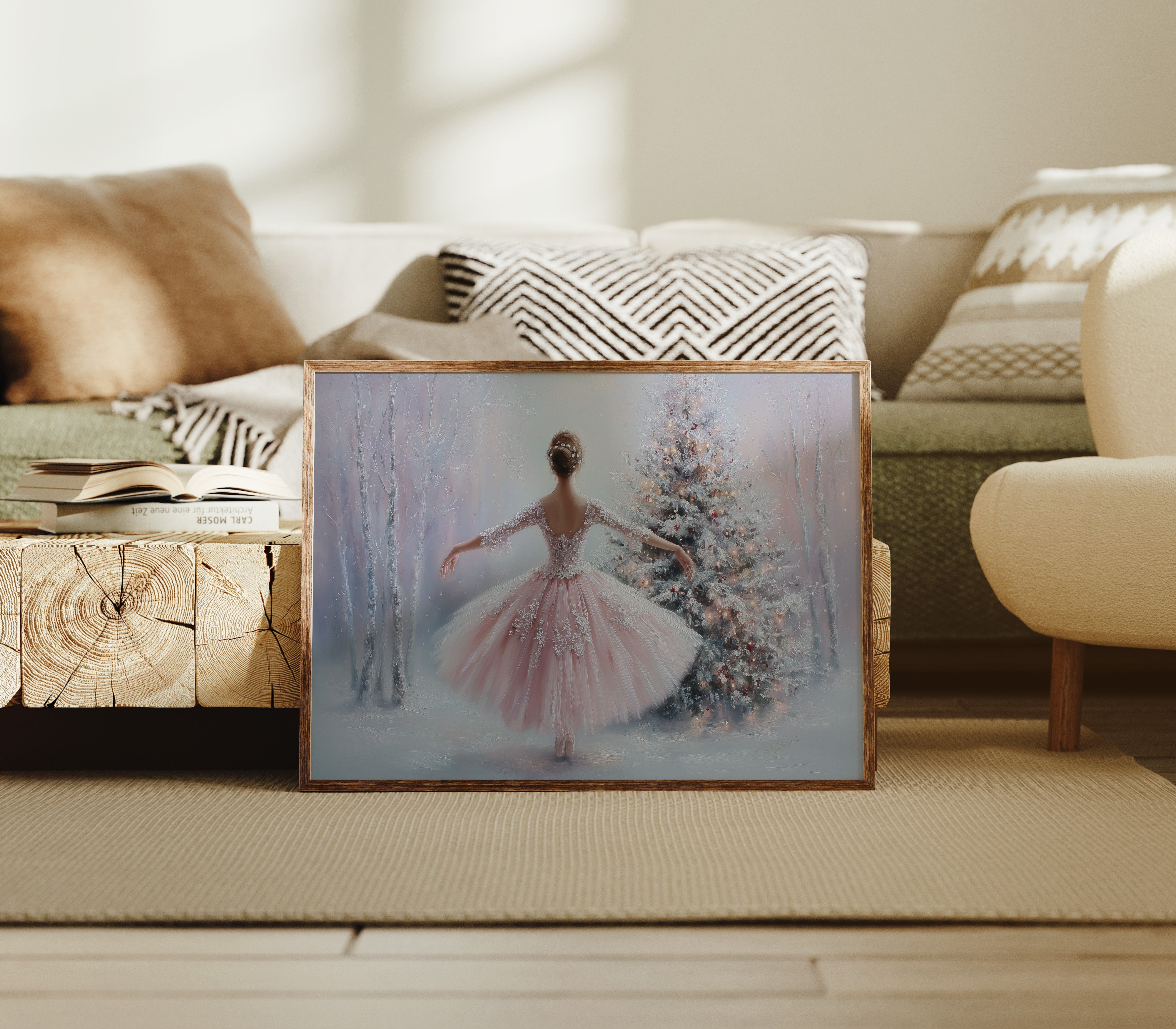 Winter Ballet Beneath Frosted Pines