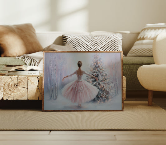 Winter Ballet Beneath Frosted Pines