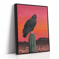 Vulture Waits While Sunset Burns