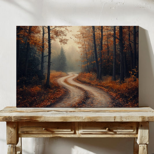 Autumn Roads Wind Through Golden Mist