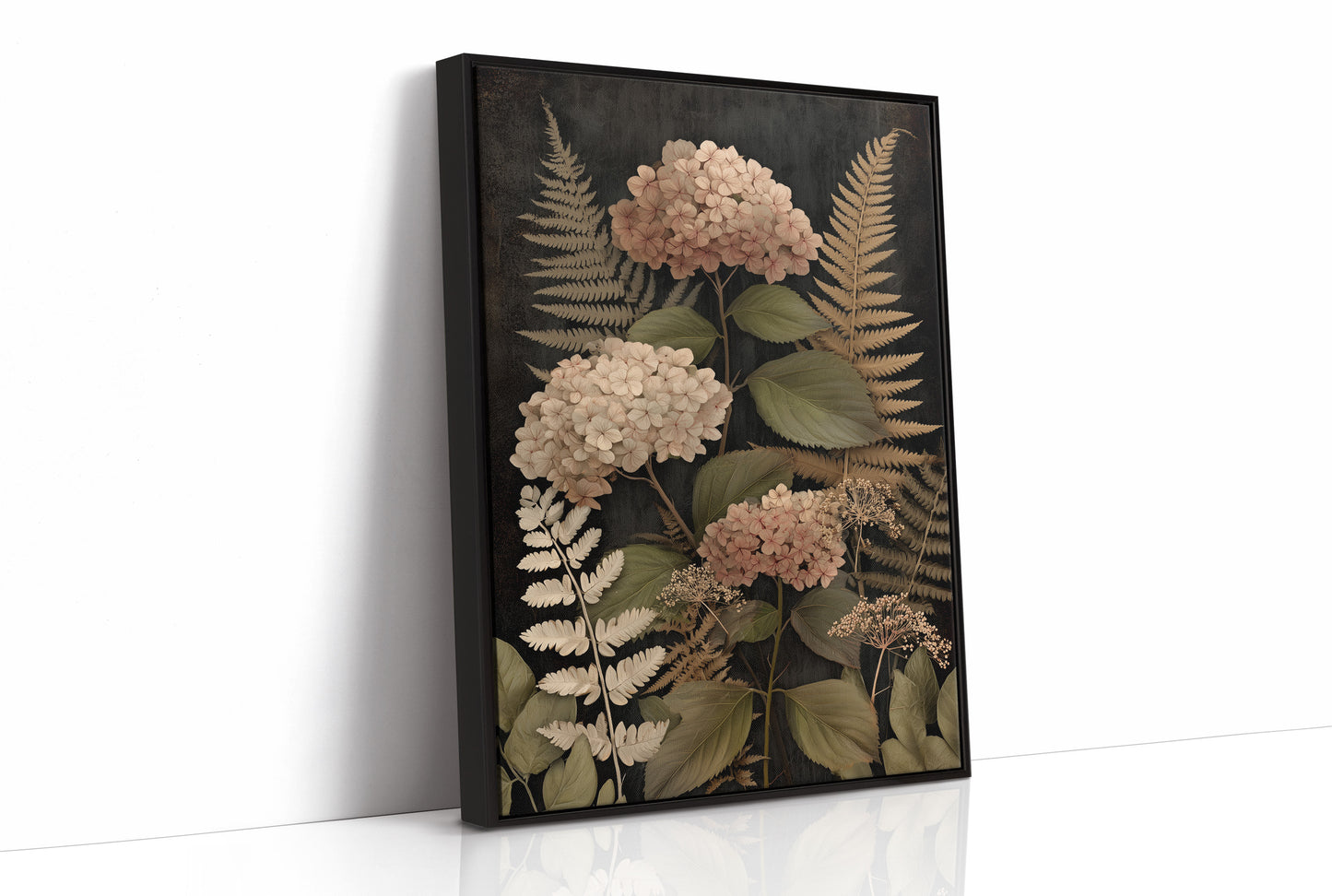 Blush Blooms Against Midnight Walls