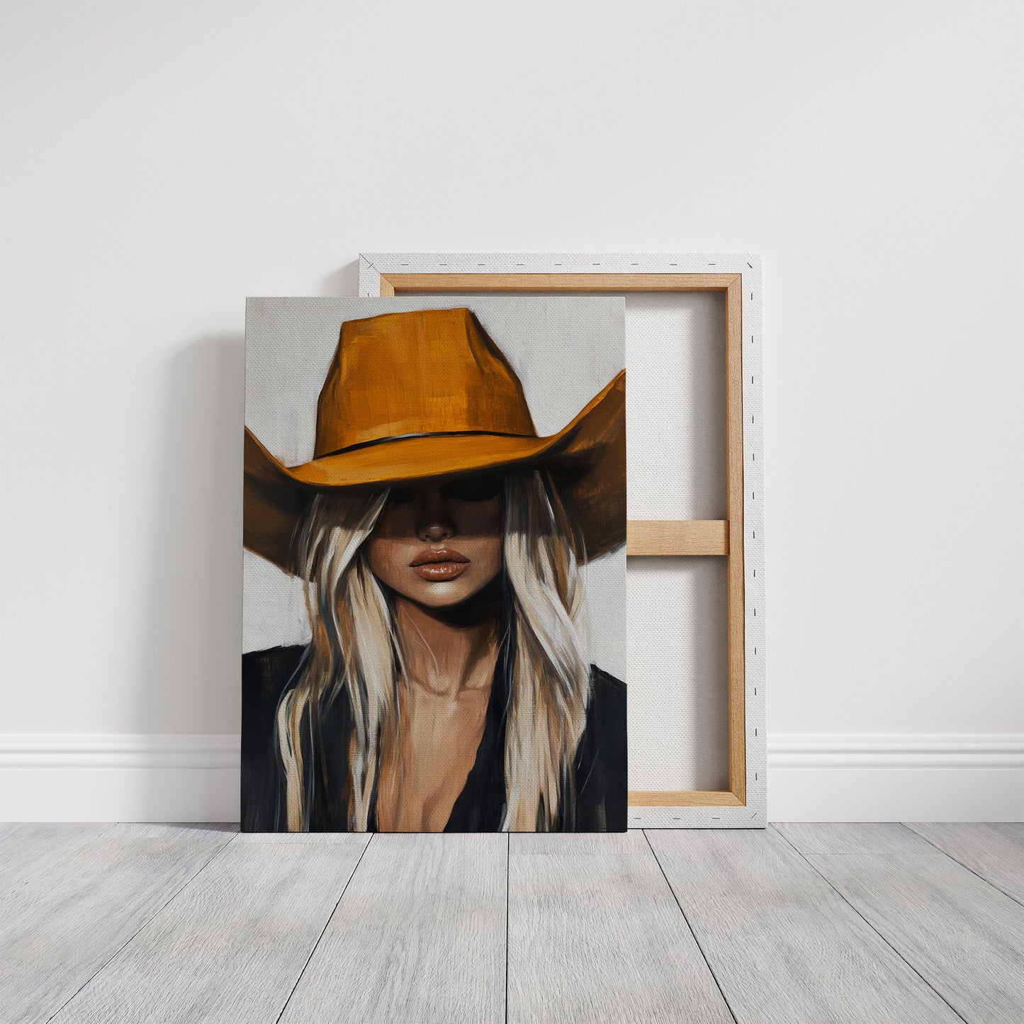 Mysterious Cowgirl Portrait – Western Fashion Wall Art