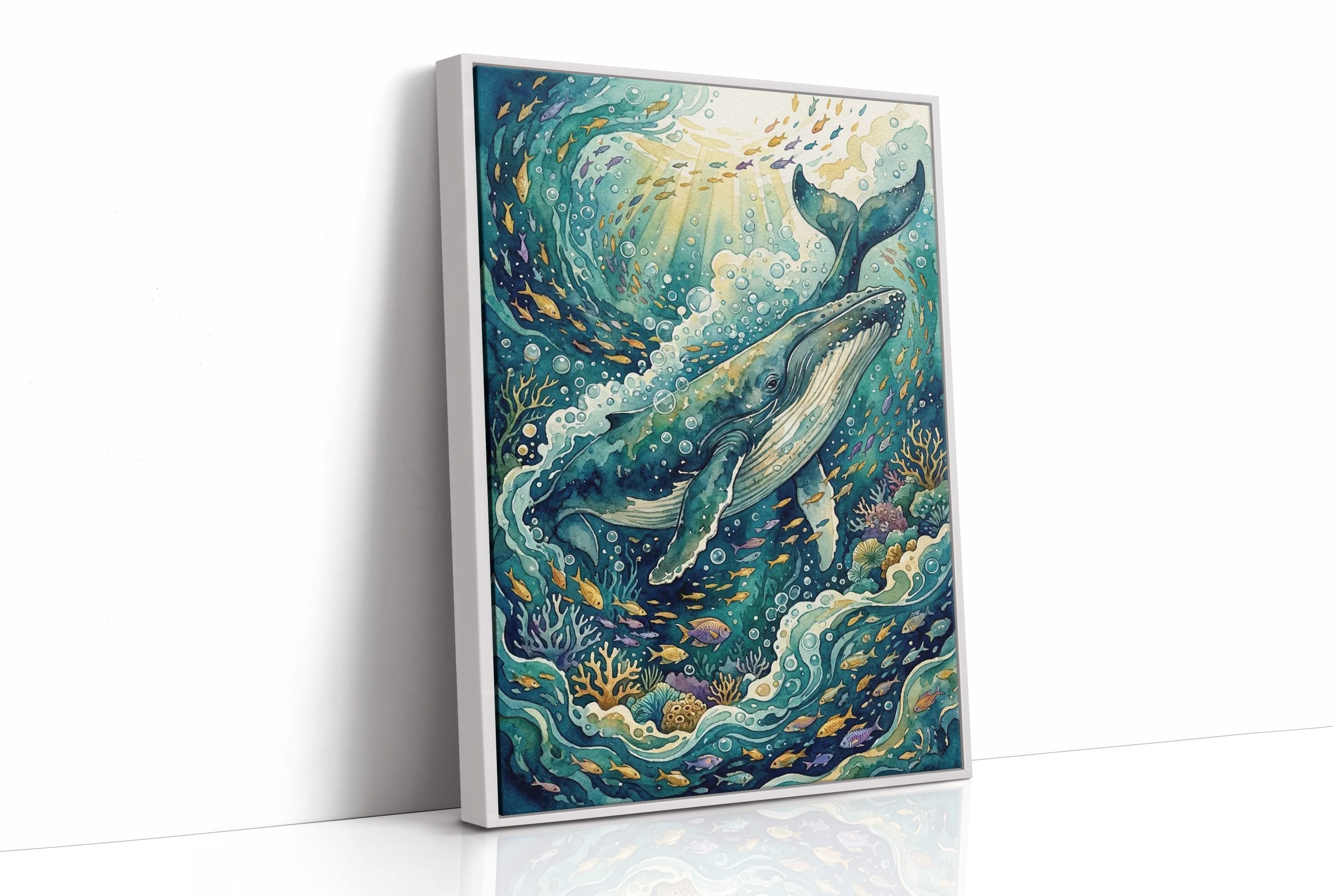 Ocean Giant: Watercolor Humpback Whale Study