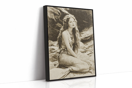 Vintage Waves Against Rocky Shore