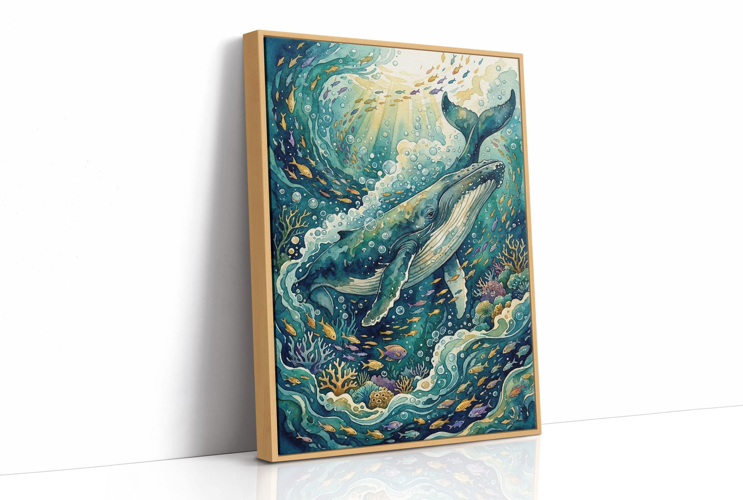 Ocean Giant: Watercolor Humpback Whale Study