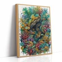 Reef Hideaway: Watercolor Moray Eel Study