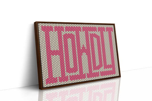 Howdy Pink Mosaic Western Greeting