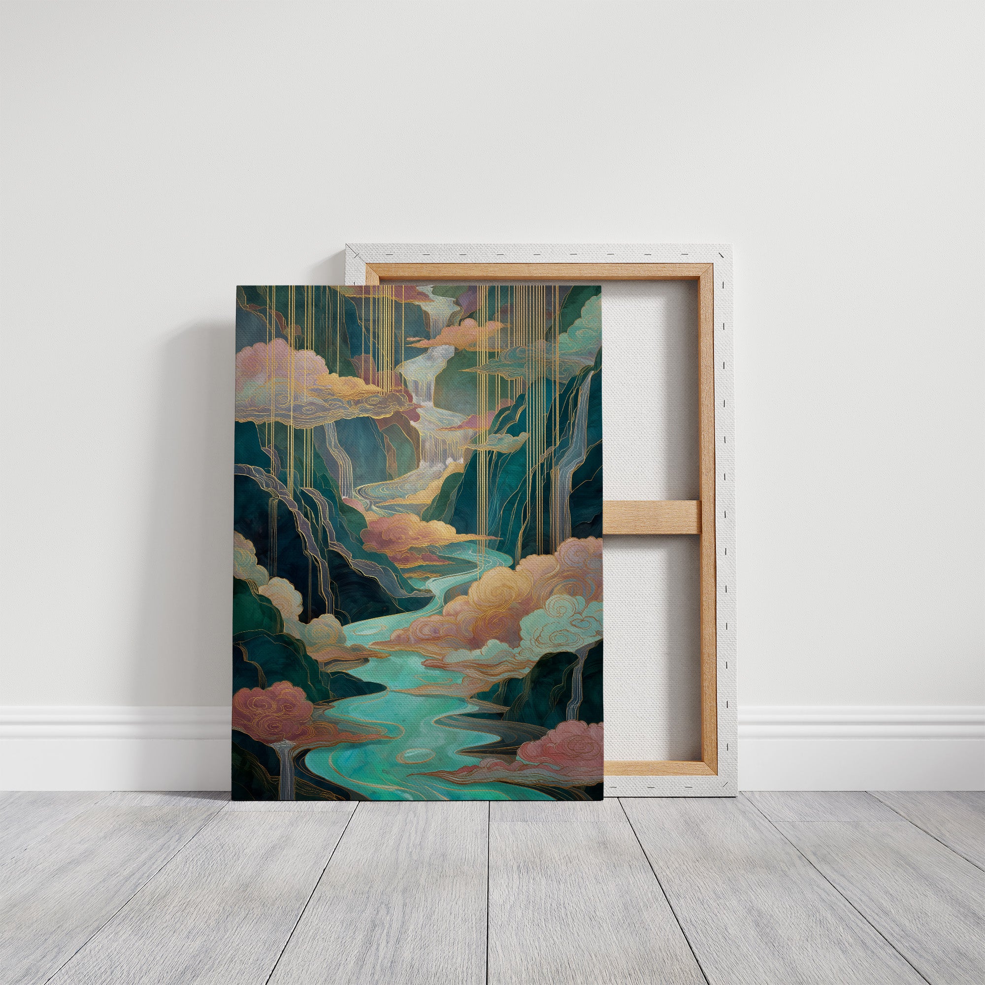 Golden Rain Falls On Turquoise Dreams