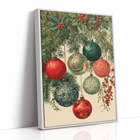 Vintage Glass Ornaments & Holly